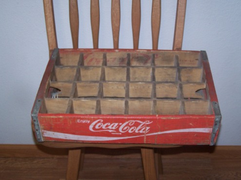 A coke box with the cubbies still in.  I have been wanting to hang one of these up for a trinket shelf.