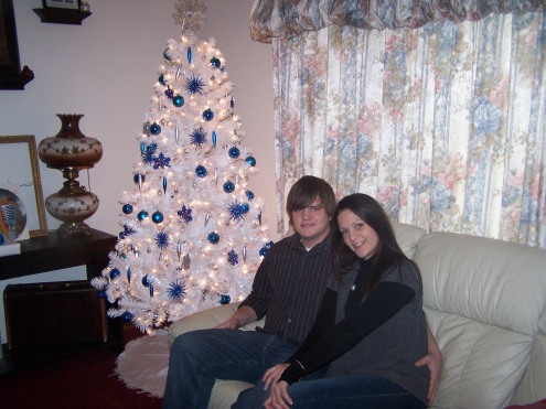 And, just for fun, here's one of Tony and I and our tree.
